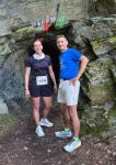 Anja Ziegler mit Daniel Wuwer vor dem sogenannten Pioniertunnel, der von den Hauptstrecken auf circa zehn Meter durchquert wurde (v.l.).