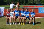 Die Gaensefurther Leichtathleten, die am 1. Stadtwerke-Cup in Bernburg teilnahmen v.l. Fabienne S&auml;misch, Marlene Althoff, Celine Ladehoff, Nina Ritter, Ben-Luca Bothe, Lukas Ladehoff. Es fehlen Anna Telge und Pascal Richter.