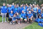 Startaufstellung der Bode-Runners von der Gaensefurther Sportbewegung zum 8. Bernburger Halbmarathon.