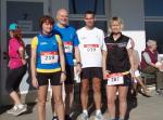 4 Bode-Runners nahmen am 1. Wettbewerb des Gaensefurther L&auml;ufercups teil. (v.l. Sylvia K&ouml;hn, Lutz Klau&szlig;, Dirk Meier, Petra Becker).