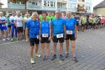 Die Gaensefurther 10km L&auml;ufer vor dem Start v.l. Jens-Uwe B&ouml;rner, Sabine B&ouml;rner, J&uuml;rgen G&uuml;nther und Renate Liedtke.