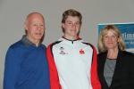 Mit J&uuml;rgen Eisfeld (v.l.), Marek Kadereit  und Annegret Wille geh&ouml;rten gleich 3 Gaensefurther Sportler zu den jeweils 6 Geehrten in ihren Kategorien.
