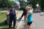 Der Veranstalter hatte f&uuml;rsorglich Wasserstellen f&uuml;r die Aktiven eingerichtet.