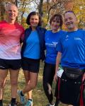Beim 53. Harzlauf in Thale vertraten Jens und Nicole Schlottag, Kathleen Mahler und Stefan Sindermann die Sta&szlig;furter Bode-Runners (v.l.).