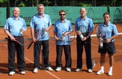 Die Herren 60 Mannschaft v.l.Bernd Gothe, J&uuml;rgen Nordmann, Dr. Harald Friedrich, Norbert Krebs, Frank Hirschfeld