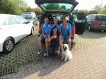 Die Gaensefurther Triathleten v.l. Olaf Moch, Annegret Wille und Familie Sprechert

