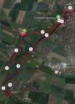 Der Streckenverlauf &uuml;ber die zw&ouml;lf Kilometer lange Saale-Runde ab Start Parkplatz Parforcehaus f&uuml;hrte &uuml;ber die Fu&szlig;g&auml;ngerbr&uuml;cke Gr&ouml;na zur&uuml;ck Richtung Bernburger Schloss und &uuml;ber die Marktbr&uuml;cke, am Tierpark vorbei, zur&uuml;ck zum Ausgangspunkt.