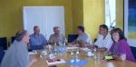Das Organisationsteam des 15. Gaensefurther Schlossquellenlaufes traf sich bereits zum zweiten Mal. v.l.Horst Braunisch, Lutz Klau&szlig;, Joachim R&ouml;sler, Jens-Uwe B&ouml;rner, Dirk Meier, Karla Bauer, nicht auf dem Foto: Annegret Wille.