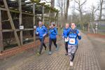 J&uuml;rgen G&uuml;nther, Petra Becker, Harald F&uuml;mel und Janine Wuwer (v.l.) auf dem 1,5 Kilometer langen Rundkurs durch den Wildpark Wei&szlig;ewarte. G&uuml;nther, Becker und Wuwer kamen zw&ouml;lf Mal an der Vogelvoliere vorbei, F&uuml;mel schaffte elf Runden und steuerte damit 33 Euro f&uuml;r den Radweg bei.