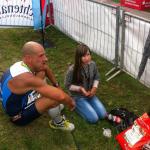 Thomas mit Tochter Elicia, die ihrem Papa ganz kr&auml;ftig die Daumen gedr&uuml;ckt hat.