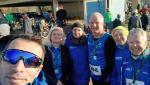 Francesco Navarra, Nadine Rudolph, Nicole und Jens Schlottag sowie Christa und Harald F&uuml;mel (v.l.) ganz entspannt nach absolviertem Silvesterlauf.