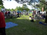 5 Triathleten der Gaensefurther Sportbewegung beteiligten sich am 8. Geiseltal-Hasse Triathlon in Ro&szlig;bach.