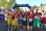 Die Bode-Runners sind beim 30. Medoc-Marathon mit dabei, v.l. Renate Liedtke, Jens-Uwe B&ouml;rner, Roswitha Ahrens (Halberstadt), Katrin Winkler-Hindricks, Sabine B&ouml;rner, Lothar Ahrens (Halberstadt, Sylvia K&ouml;hn, Henning Kaufmann und Josef Hindricks. Es fehlen Ronald und Heidi Rabenstein.  