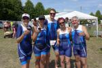Die Starter der Gaensefurther Sportbewegung beim Hafen-Triathlon Sprint  v.l. Renate Liedtke, Heike Lenz, Peter Brauer, Sabine B&ouml;rner, Jens-Uwe B&ouml;rner. Es fehlt Toni Keller.