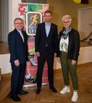 Klaus Zimmermann (Staatssekret&auml;r im Ministerium f&uuml;r Inneres und Sport im Land Sachsen-Anhalt), Andreas Broska (Pr&auml;sident des Leichtathletik Verbands Sachsen-Anhalt), Silke Renk-Lange (Pr&auml;sidentin des Landessportbunds Sachsen-Anhalt)