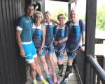 Das Ü50 SwimRunTeam vor dem Start:v.l.n.r.Steffen Schöler,Silke Ludßuweit, Ina Schöler, Annegret Wille, OlafMoch Das Ü50 SwimRunTeam vor dem Start:v.l.n.r.Steffen Schöler,Silke Ludßuweit, Ina Schöler, Annegret Wille, OlafMoch